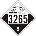 American Labelmark Co LabelMaster® ZEZ43265 Corrosive Placard, UN 3265, Removable Vinyl, 25/Pack ZEZ43265